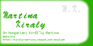 martina kiraly business card